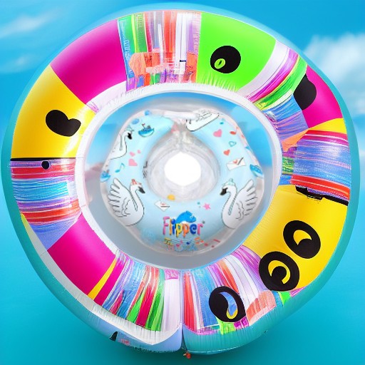 Надувной круг на шею FLIPPER с музыкой, голубой Roxy-Kids