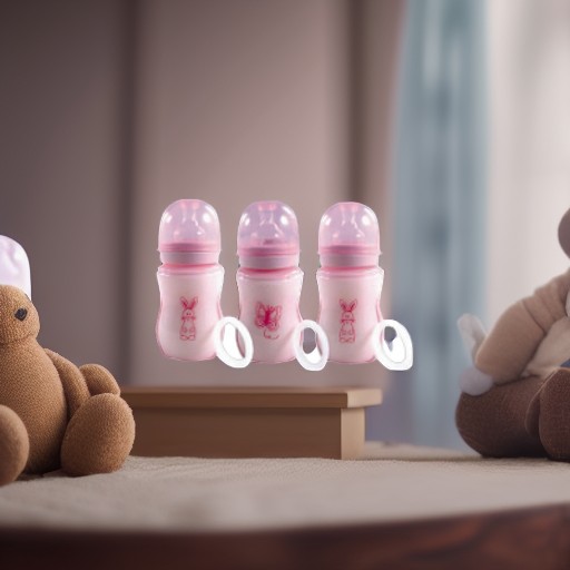 Бутылочки для кормления АНТИКОЛИК, 3 шт., розовые Nurtria