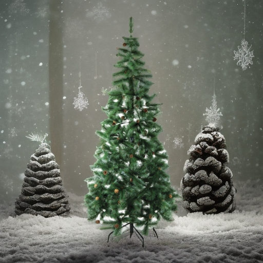 Ель искусственная Velvet Pinewood 240 см, с инеем и шишками