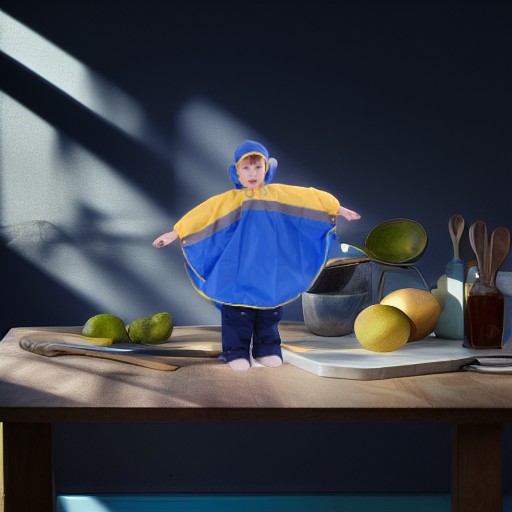 Дождевик СВЕТЛЯЧОК, сине-желтый, рост 122-128 Чудо-Чадо