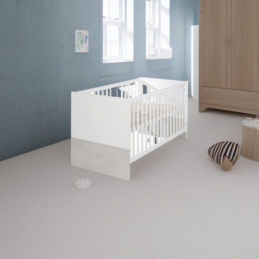 Детская кровать Julia 70х140 см белая/выбеленный дуб Roba