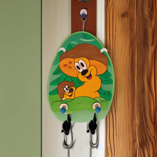 Вешалка настенная ГРИБЫ, 2 крючка Pomy Toys