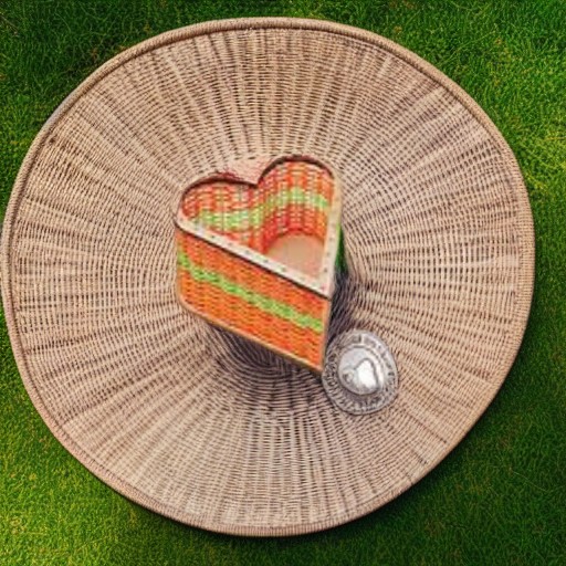 Корзинка из ротанга средняя СЕРДЕЧКО (набор N 14) Каррас