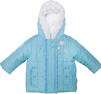 Куртка утепленная с вышивкой (голубая), 2 года Bon Bebe