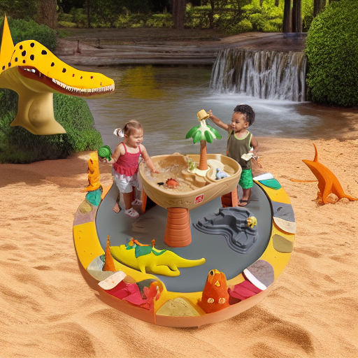 Столик для игр с песком и водой Дино