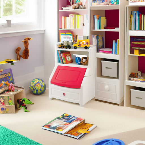 Ящик для игрушек с книжной полкой