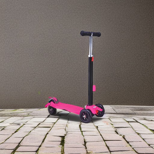 Самокат четырехколесный розовый Moove&Fun