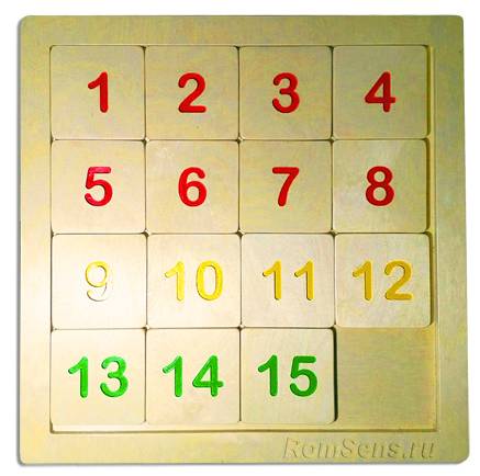 Настольная игровая панель Головоломка Пятнашки Romsens