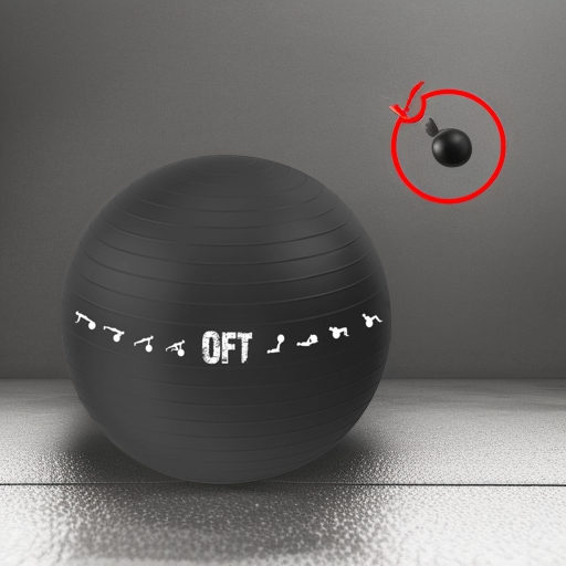 Мяч гимнастический 75 см черный с насосом