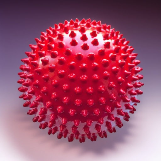 Мяч мягкий массажный ЕЖИК 12 см, красный Альпина Пласт