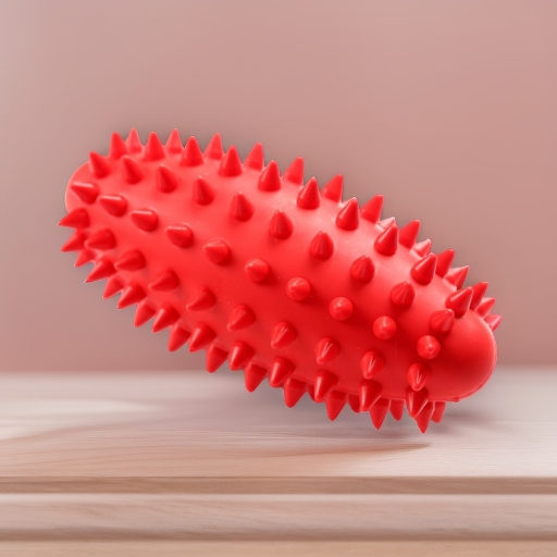 Мяч массажный овальный Дикий огурец МалышОК красный