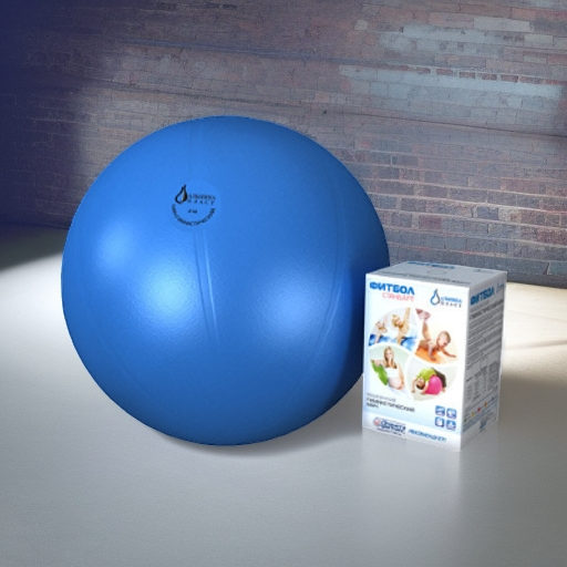 Мяч гимнастический медицинский ФИТБОЛ СТАНДАРТ 65 см, голубой Альпина Пласт