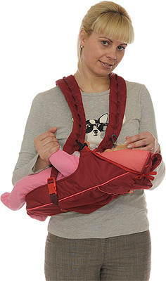 Рюкзак-кенгуру BabyActive Lux, вишневый Чудо-Чадо