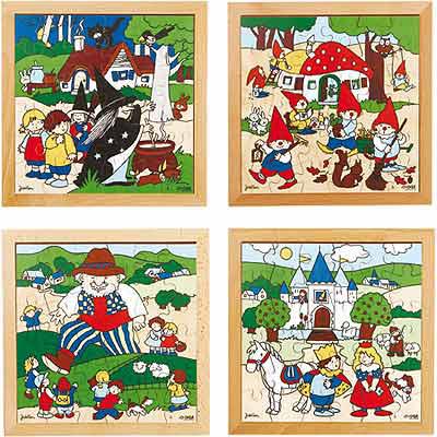 Пазлы деревянные СКАЗКИ, 4 штуки Rolf