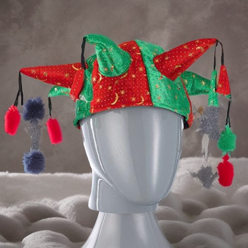 Колпак шутовской с шипами и помпонами Snowmen