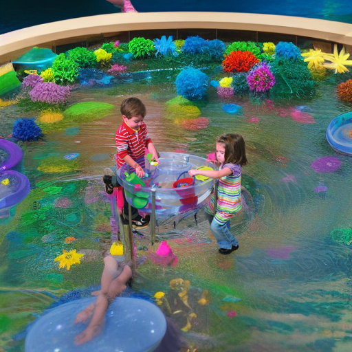 Центр воды и песка прозрачный круглый, высота 58 см