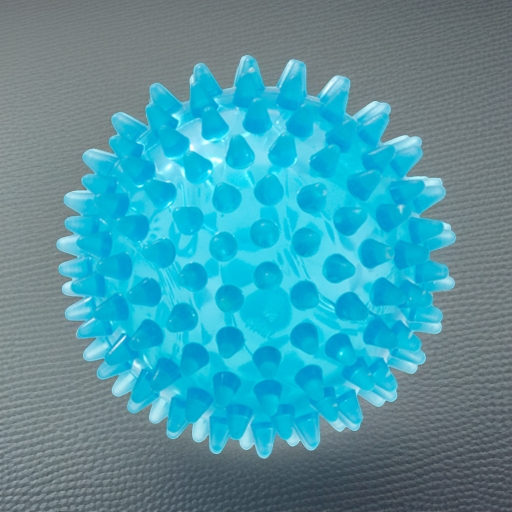 Мяч жесткий массажный REFLEXBALL 9 см, голубой Ledraplastic