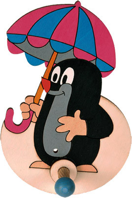 Вешалка настенная КРОТ С ЗОНТИКОМ, 1 крючок Pomy Toys