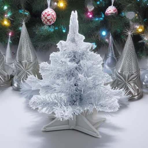 Ель искусственная настольная Snow White 30 см, белая