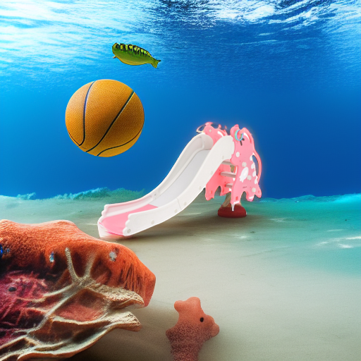 Горка с баскетбольным кольцом Дино коралловая