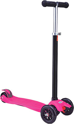Самокат четырехколесный розовый Moove&Fun