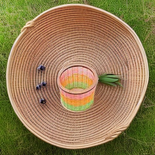 Корзинка из ротанга средняя КРУГЛАЯ (набор N 2) Каррас