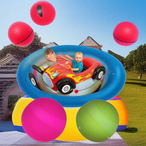 Надувной сухой бассейн ГОНОЧНАЯ МАШИНА с шариками Upright
