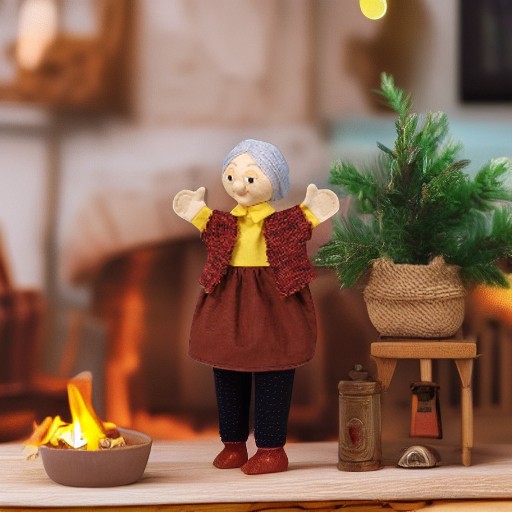 Кукла на руку БАБУШКА ЛАДУШКА Moravska Ustrenda Brno