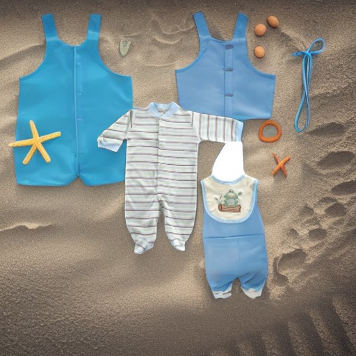 Комбинезон и нагрудник ОРГАНИК голубой, 6-9 месяцев Hudson Baby