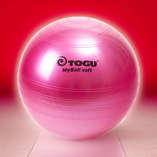 Гимнастический мяч TOGU My Ball Soft 55 см красный перламутровый