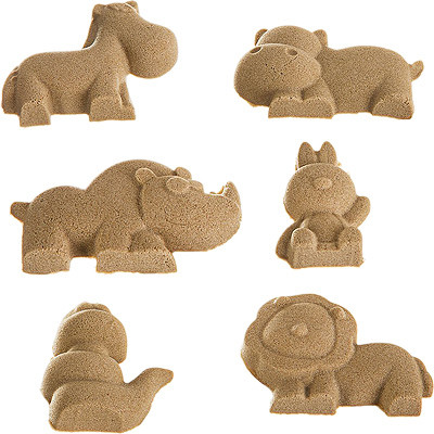 Марсианский песок 500 г бежевый, 10 формочек Bondibon