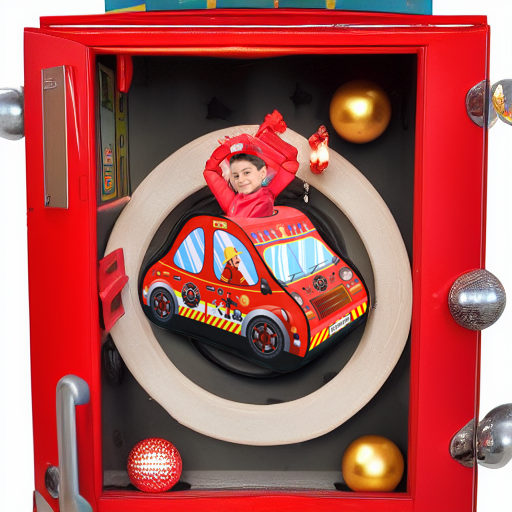Игровой домик Пожарная машина с шариками