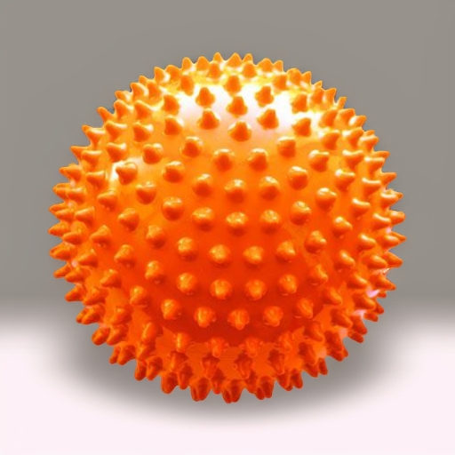 Мяч мягкий массажный ЕЖИК 12 см, оранжевый Альпина Пласт