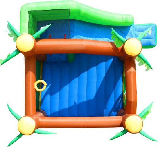 Надувной батут с горкой Джунгли Happy Hop