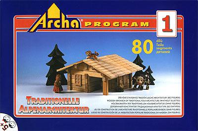 Деревянный конструктор Набор ARCHA-1 ALPEN, 80 деталей Archa Program