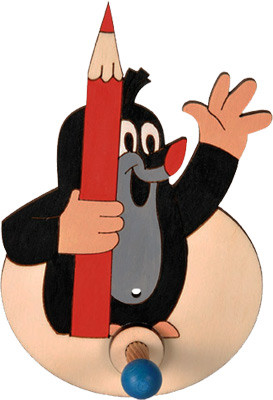 Вешалка настенная КРОТ С КАРАНДАШОМ, 1 крючок Pomy Toys