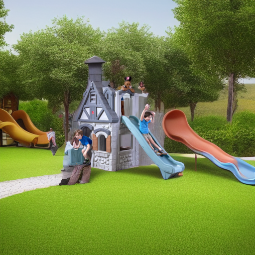 Домик двухэтажный Приключение с горкой Step 2