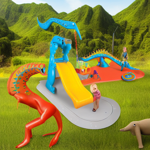 Детский игровой комплекс горка-качели ДИНО Pilsan