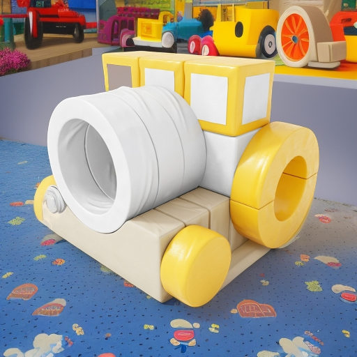 Мягкие игровые блоки Трактор Pastel Romana