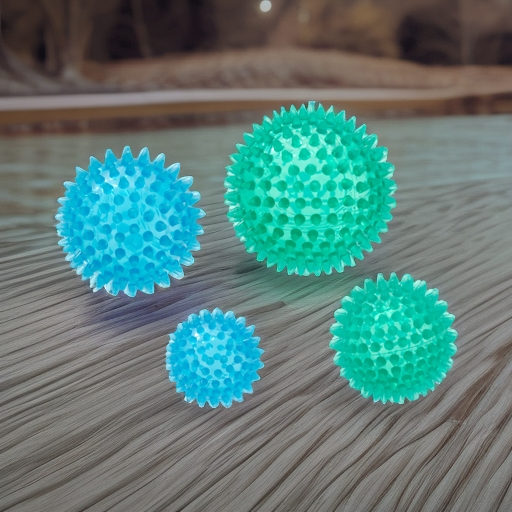 Мяч жесткий массажный ReflexBall голубой 9 см Ledraplastic