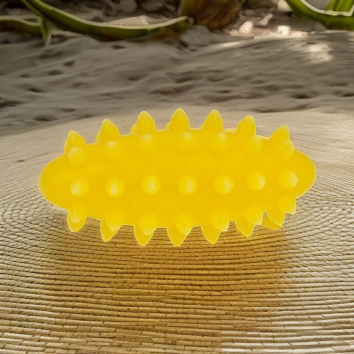 Мяч массажный овальный Дикий огурец МалышОК желтый