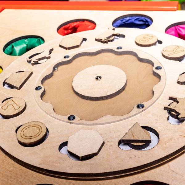 Тактильно-развивающая панель Яркие мешочки ЛЭМ