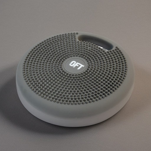 Массажно-балансировочная подушка с ручкой 34 см серая