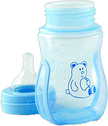 Бутылочка для кормления АНТИКОЛИК, голубая Nurtria