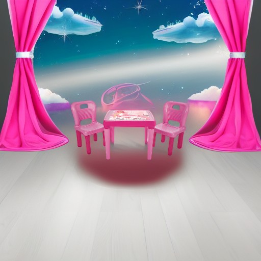 Набор из стола и стульчика Pilsan розовый