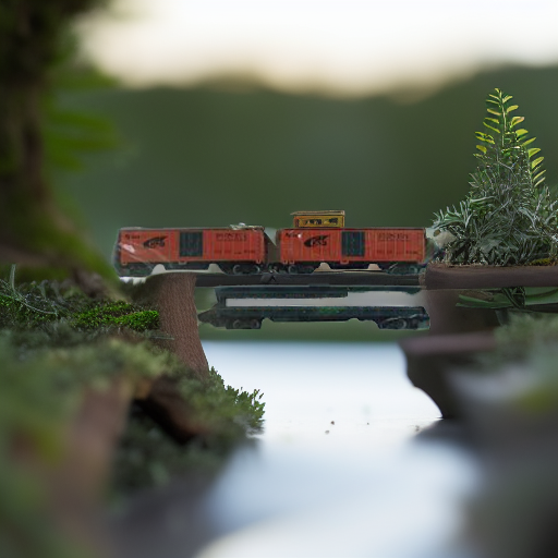 Железная дорога с паровозом с контейнерам FenFa