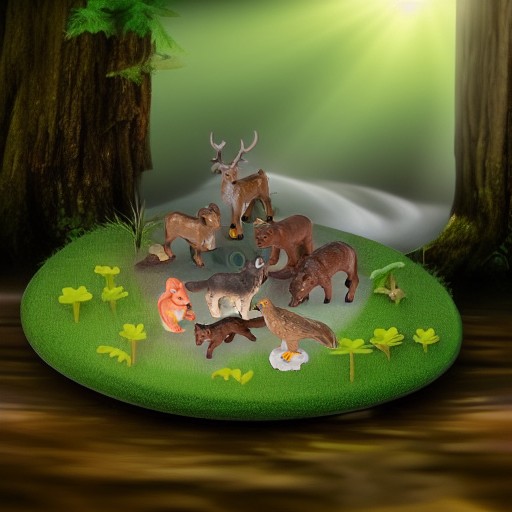 Набор фигурок Животные леса, 8 фигурок Miniland