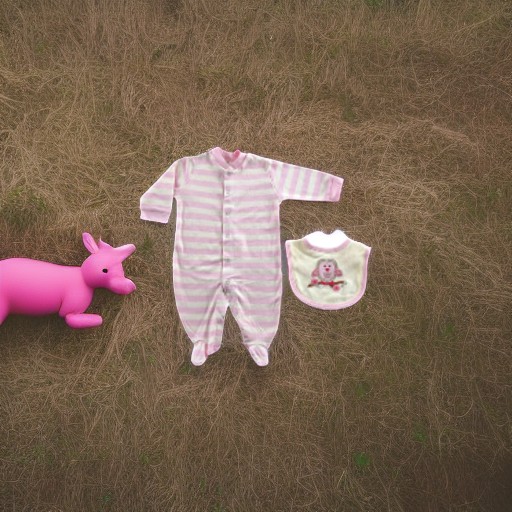 Комбинезон и нагрудник ОРГАНИК розовый, 6-9 месяцев Hudson Baby