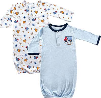 Ночная сорочка МАЛЕНЬКИЙ СТРОИТЕЛЬ, 2 шт., 0-6 месяцев Hudson Baby