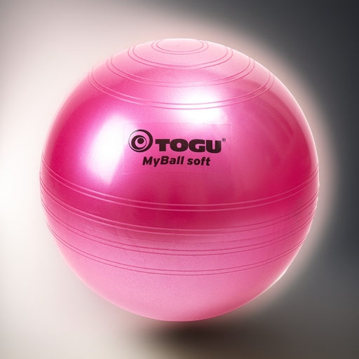 Гимнастический мяч TOGU My Ball Soft 75 см красный перламутровый